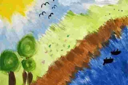 Wasserfarbenbild Fluchtgeschichten